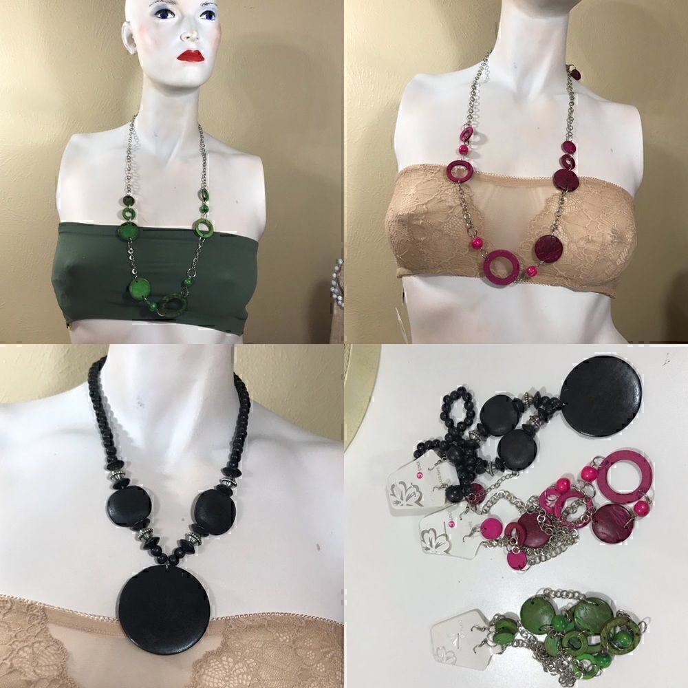 3 pairs of necklace and earring set Summer Perfect